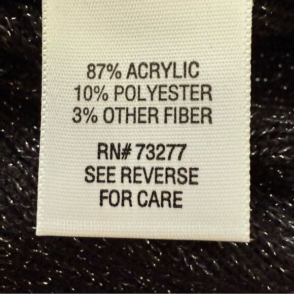 Dana Buchanan Black Metallic Sleeveless Sweater size L NWT - Picture 6 of 8